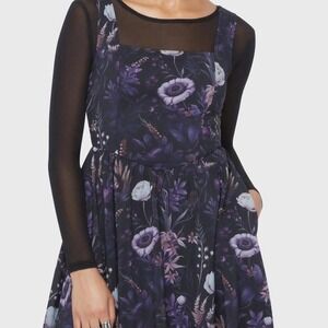 Killstar Dusks Garden Mini Dress Size XL floral mini sleeveless